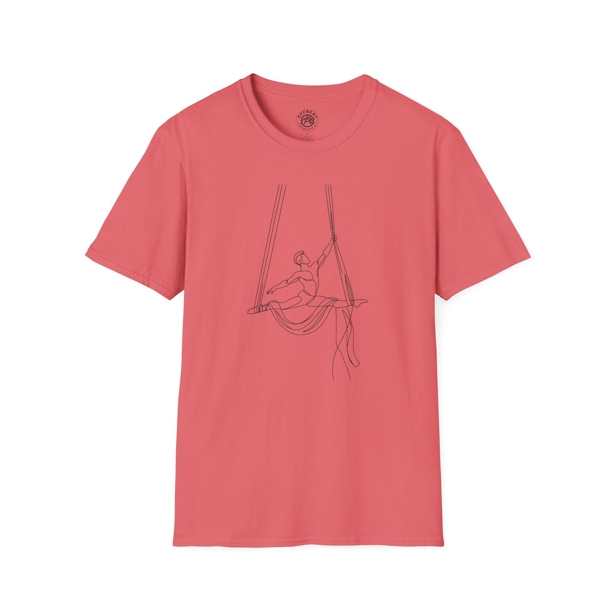 Line Art Aerial Silks Masculine Figure T-Shirt