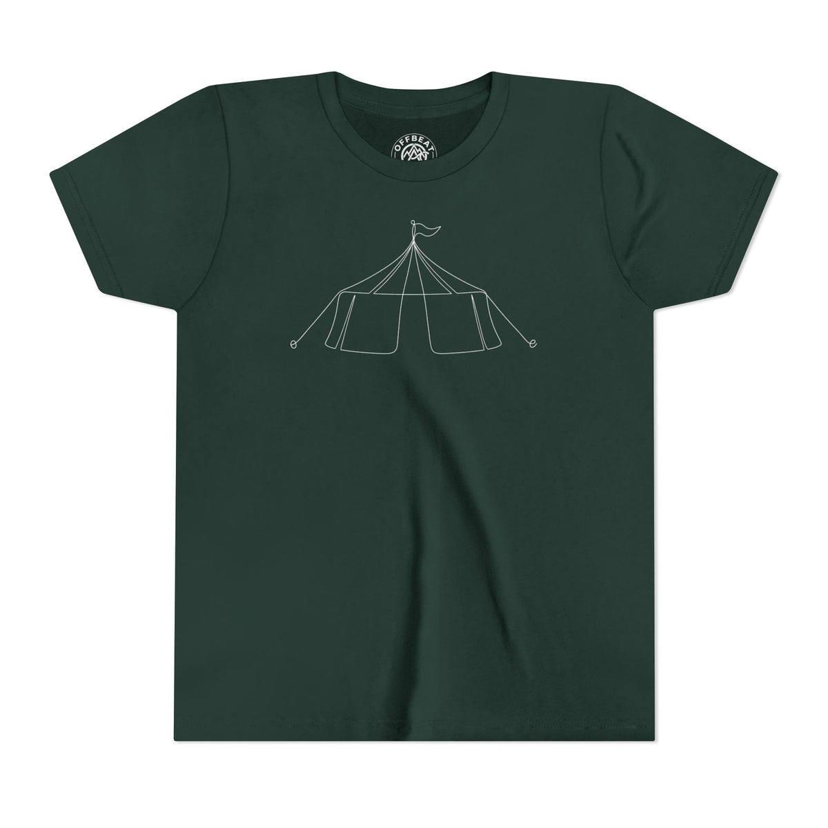 Youth Tee — Minimalist Circus Tent Graphic Kids Shirt