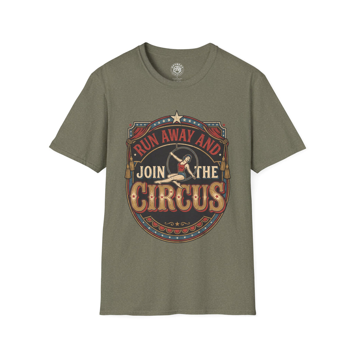 Circus Graphic T-Shirt — "Run Away and Join the Circus" Vintage Poster Tee