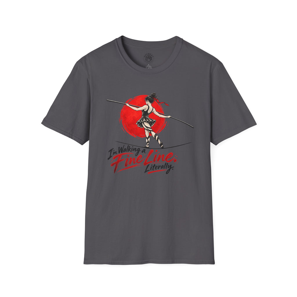 I'm Walking a Fine Line Female Wire T-Shirt