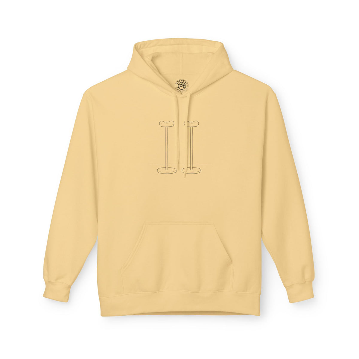 Minimalist Handbalancing Canes Fleece Hoodie