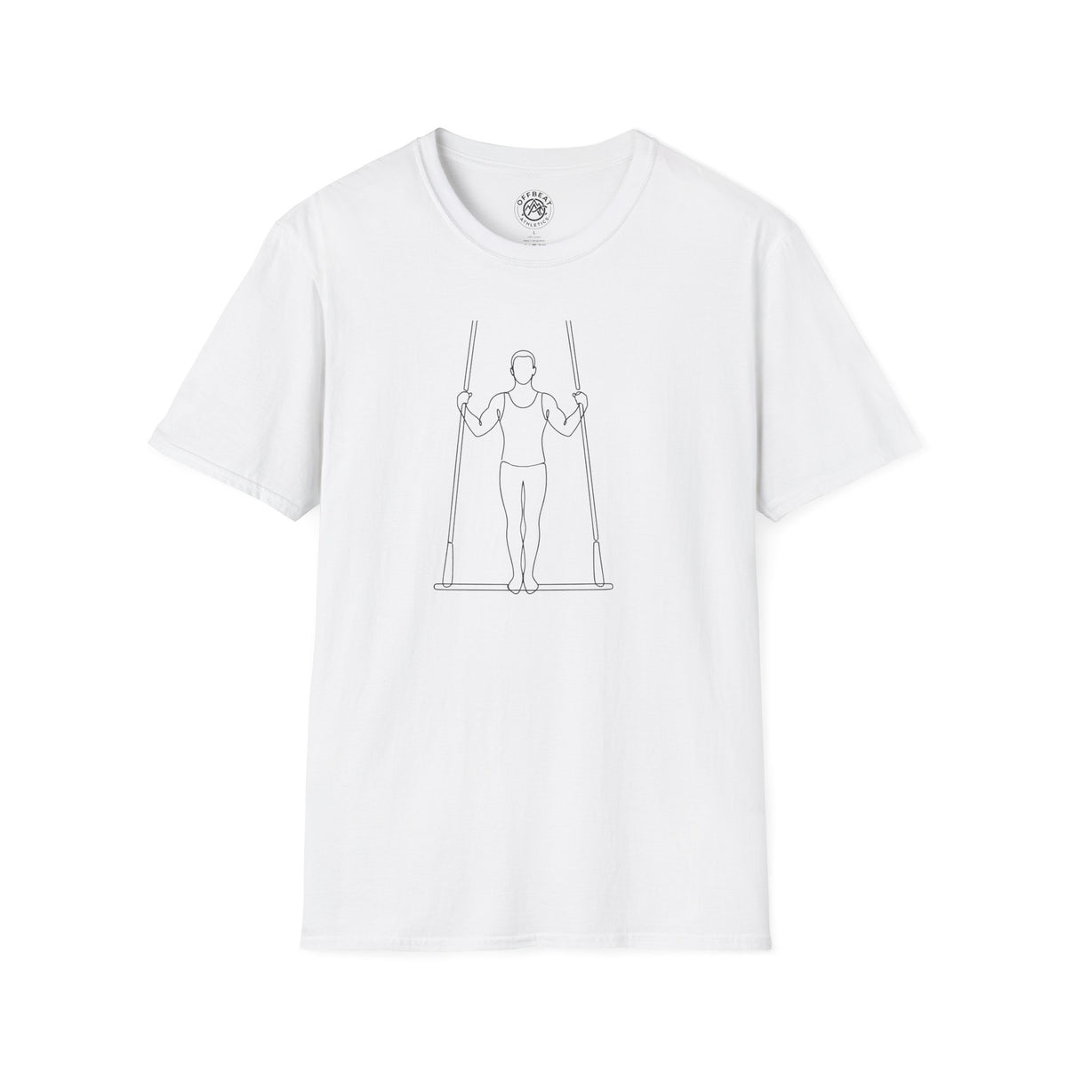 Line Art Trapeze Masculine Figure T-Shirt