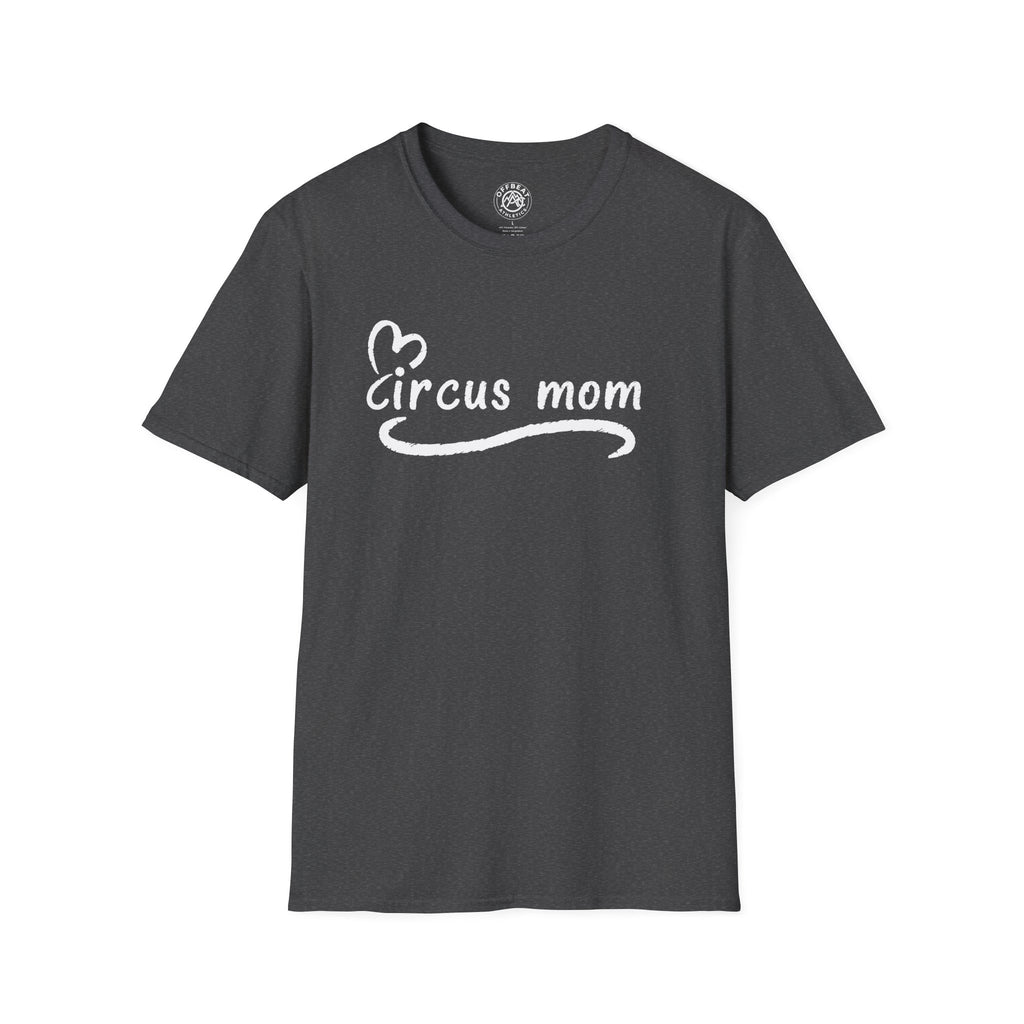 Circus Mom T-Shirt — Heart Script Tee for Family Fans