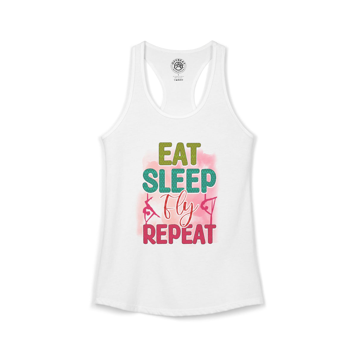 Women's Eat. Sleep. Fly. Repeat. Racerback Tank