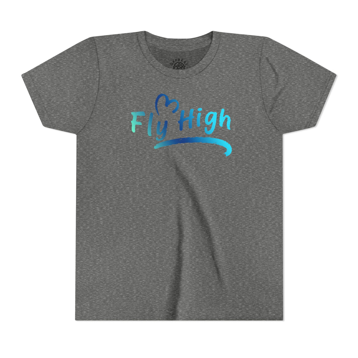 Youth Tee — "Fly High" Inspirational Blue Kids Shirt