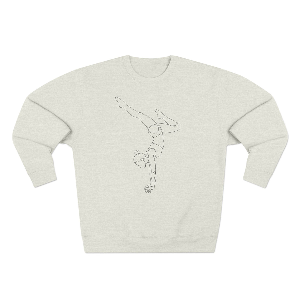 Line Art Handbalancer Feminine Figure Crewneck Sweatshirt