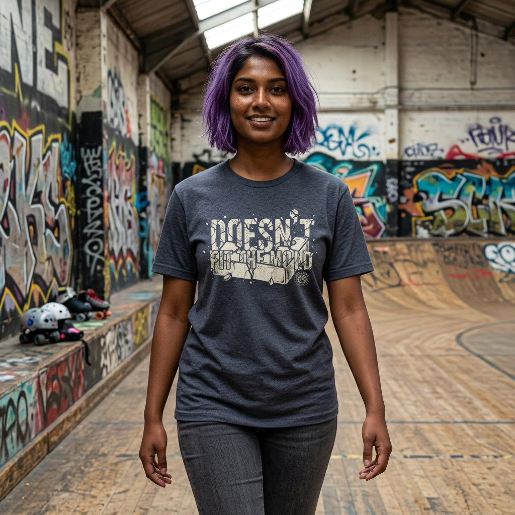 Doesn't Fit the Mold Logo T-Shirt — Vintage Rebellious Statement Tee