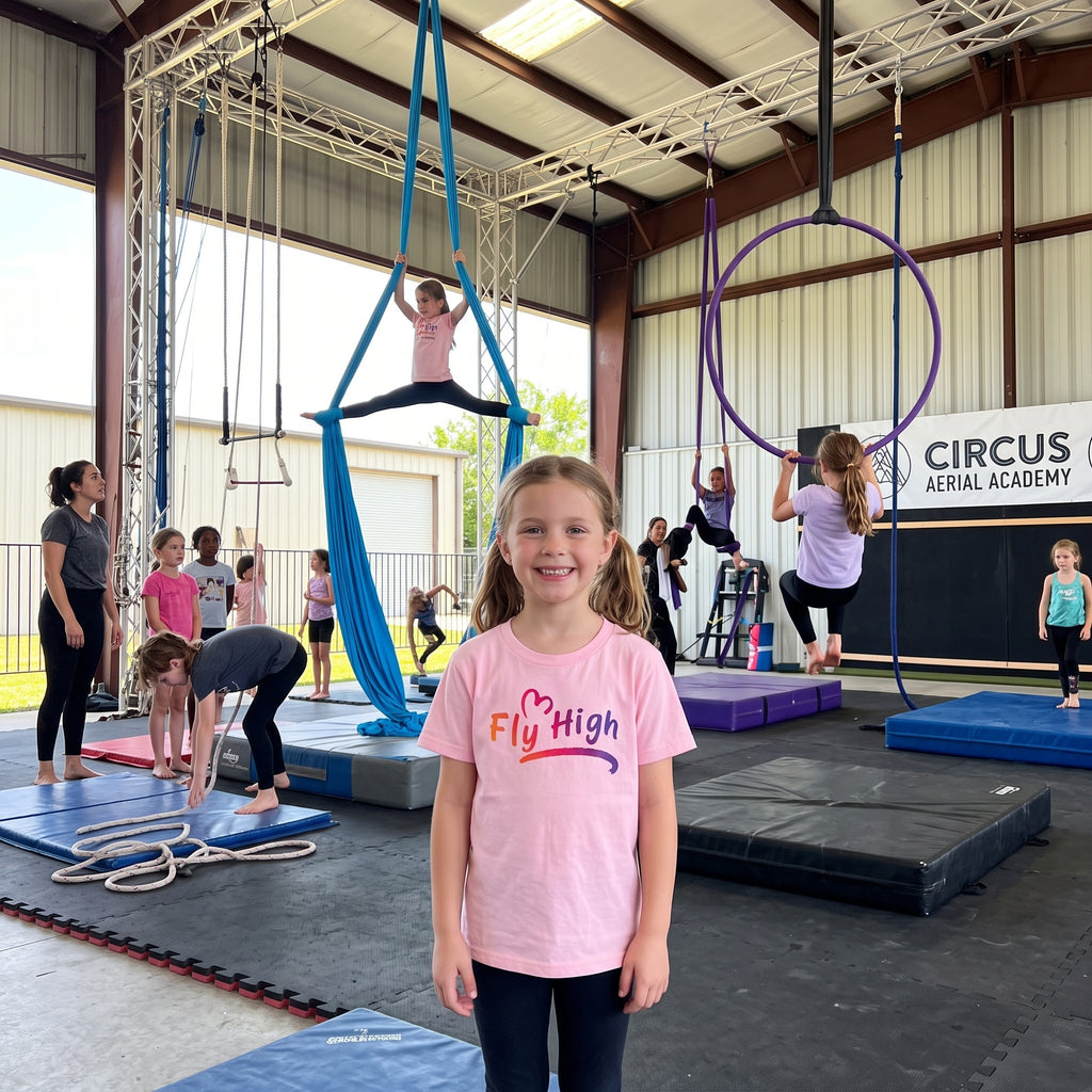Youth Tee — "Fly High" Inspirational Rainbow Kids Shirt