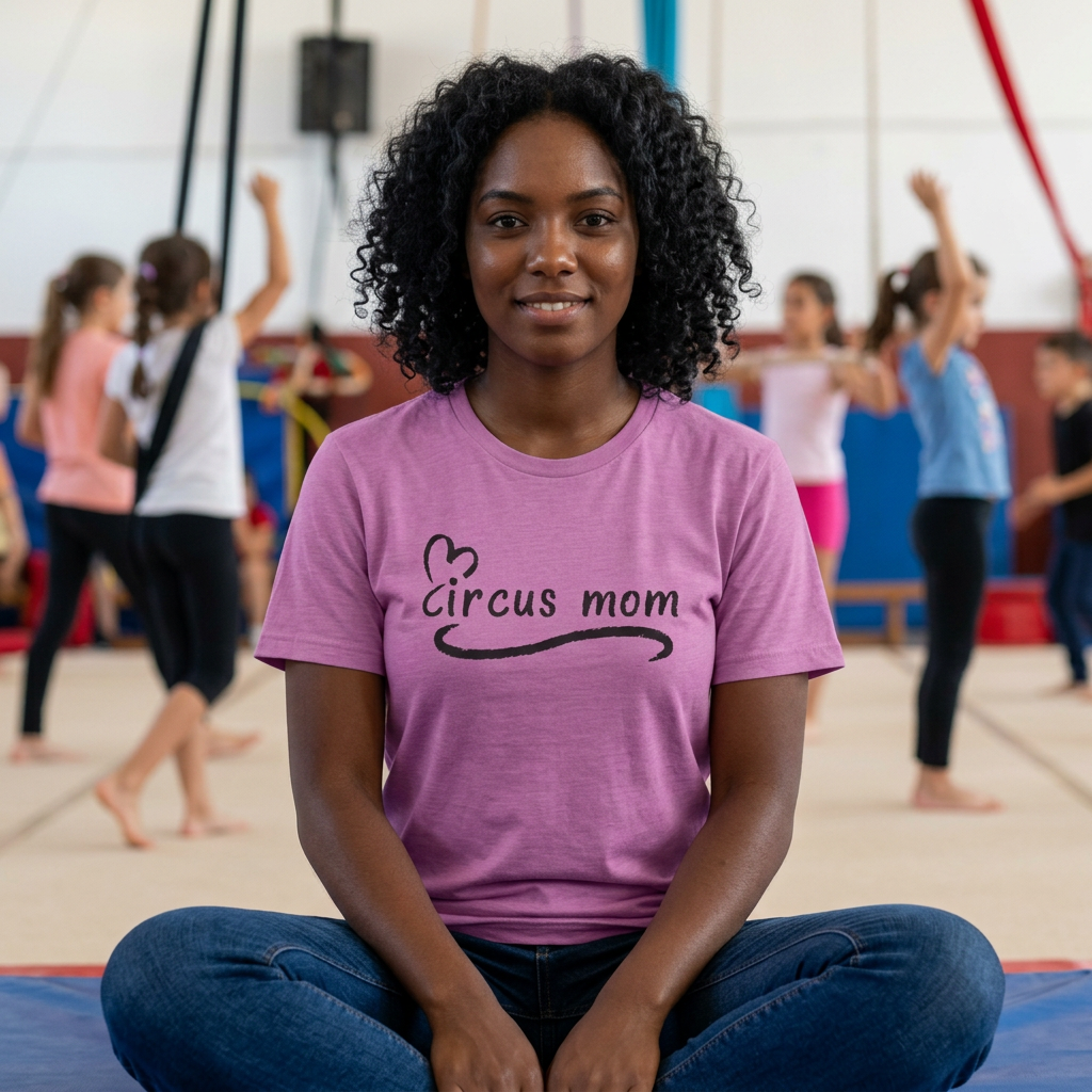 Circus Mom T-Shirt — Heart Script Tee for Family Fans