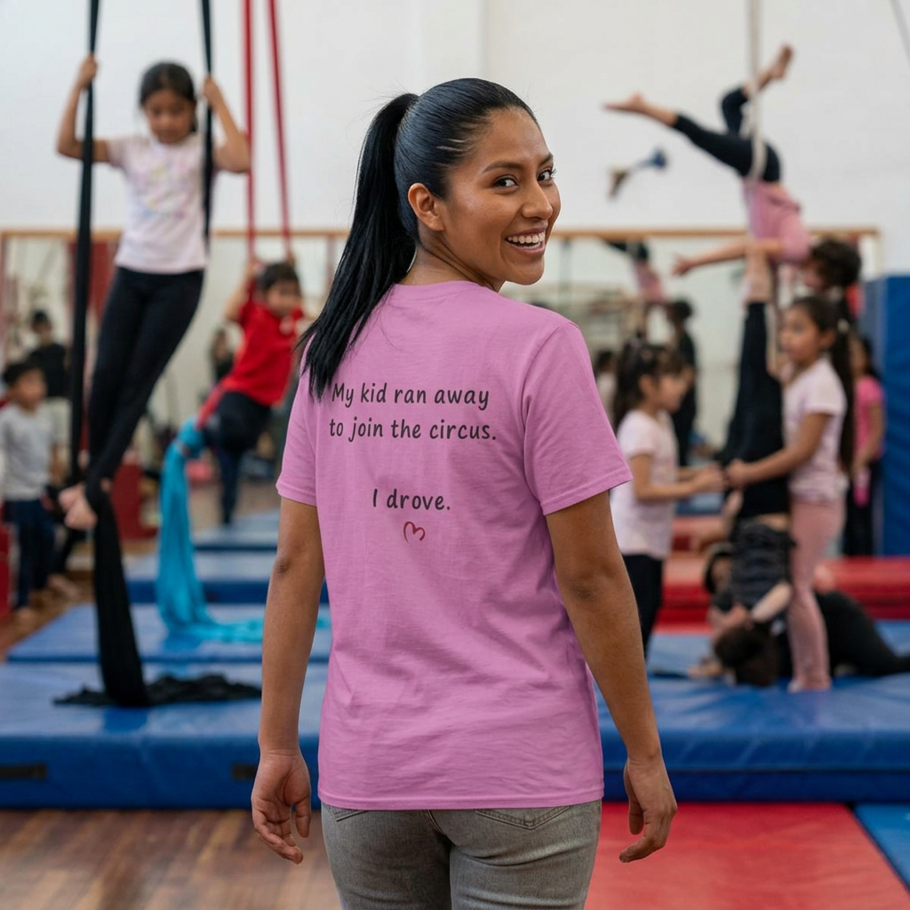 Circus Mom T-Shirt — Heart Script Tee for Family Fans