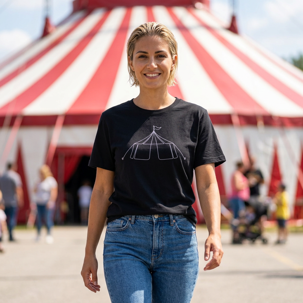 Circus Tent Line Art Tee