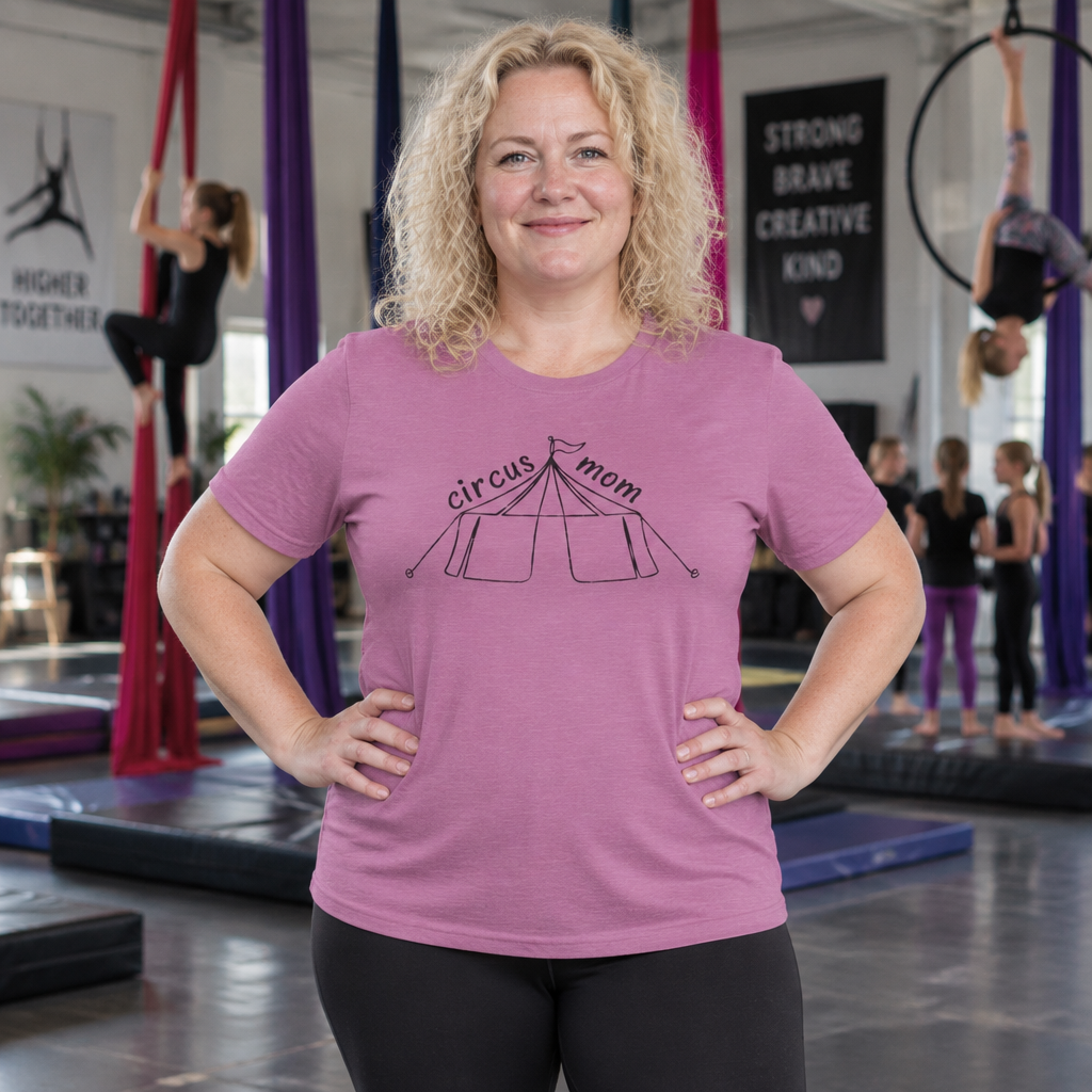 Circus Mom T-Shirt – Hand-Drawn Circus Tent Mothers' Tee