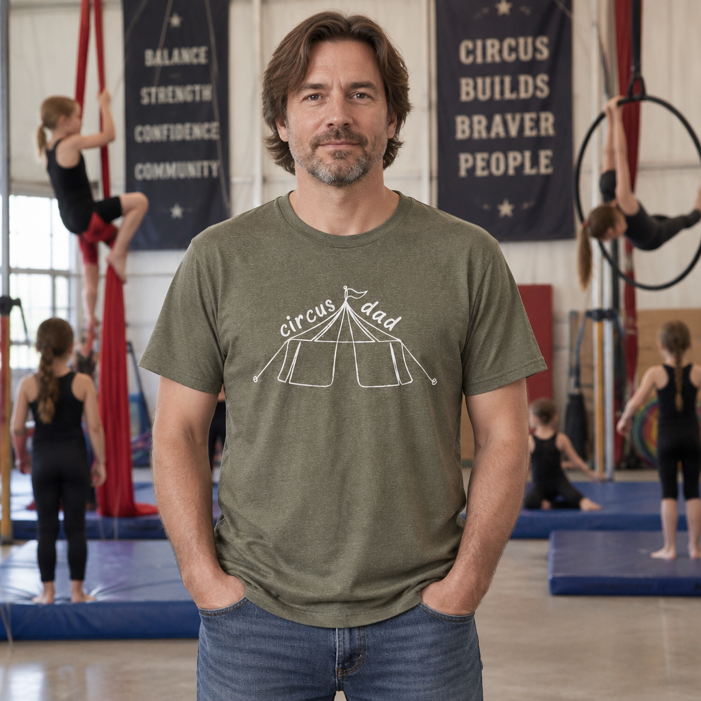 Circus Dad T-Shirt – Hand-Drawn Circus Tent Fathers' Tee
