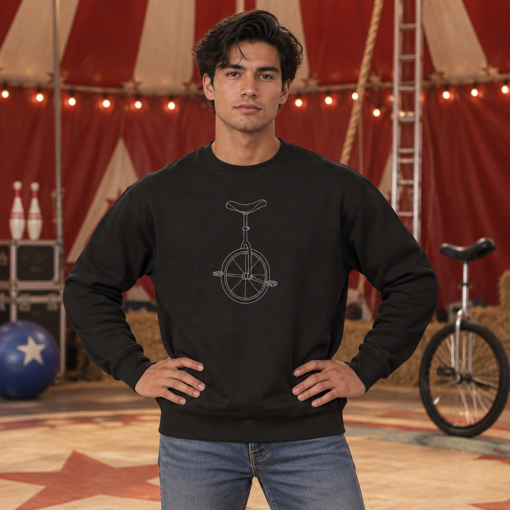 Minimalist Unicycle Crewneck Sweatshirt