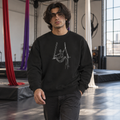 Line Art Aerial Silks Masculine Figure Crewneck Sweatshirt
