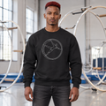Line Art German Gym Wheel Crewneck Sweatshirt