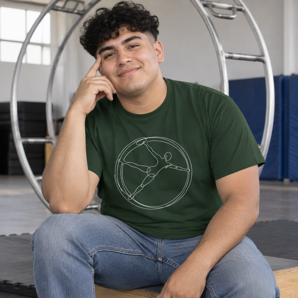 Line Art German Gym Wheel T-Shirt
