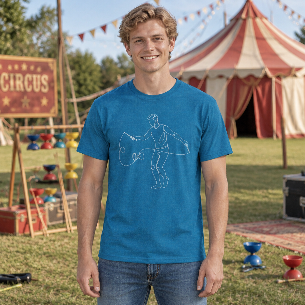 Line Art Figure Diabolo T-Shirt