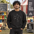 Line Art Diabolo Figure Crewneck Sweatshirt