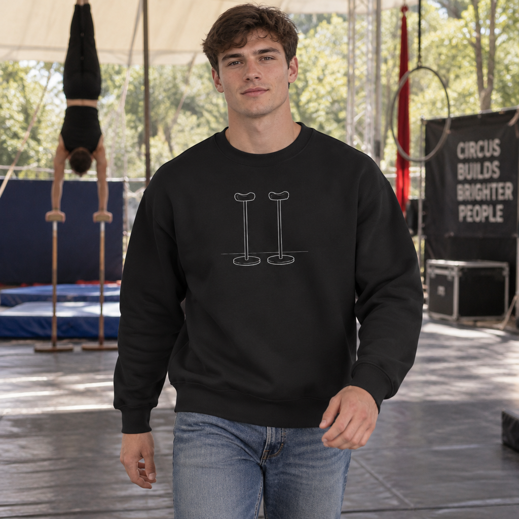 Minimalist Handbalancing Canes Crewneck Sweatshirt