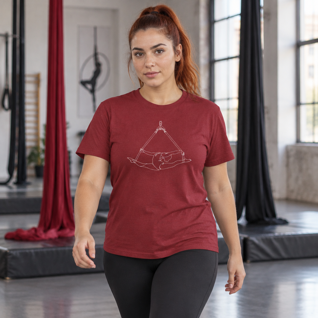 Line Art Aerial Straps Feminine Figure T-Shirt