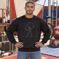 Line Art Juggler Masculine Figure Crewneck Sweatshirt