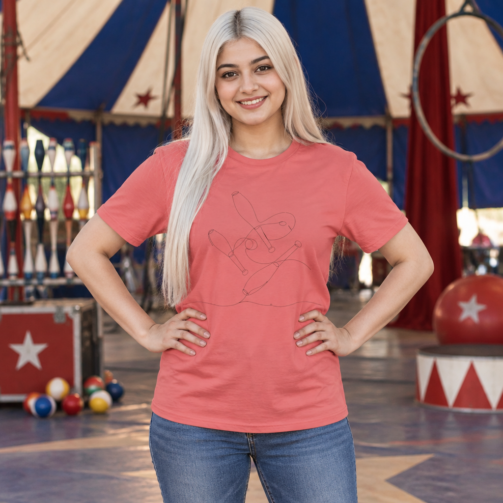 Line Art  3 Juggling Pins T-Shirt