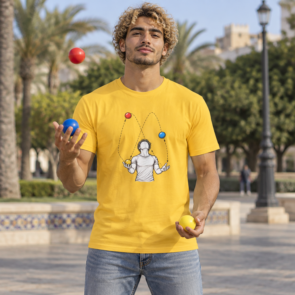 Male Juggling Pattern Shirt