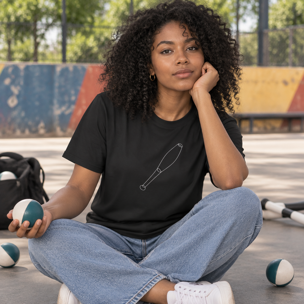 Line Art Single Juggling Pin T-Shirt