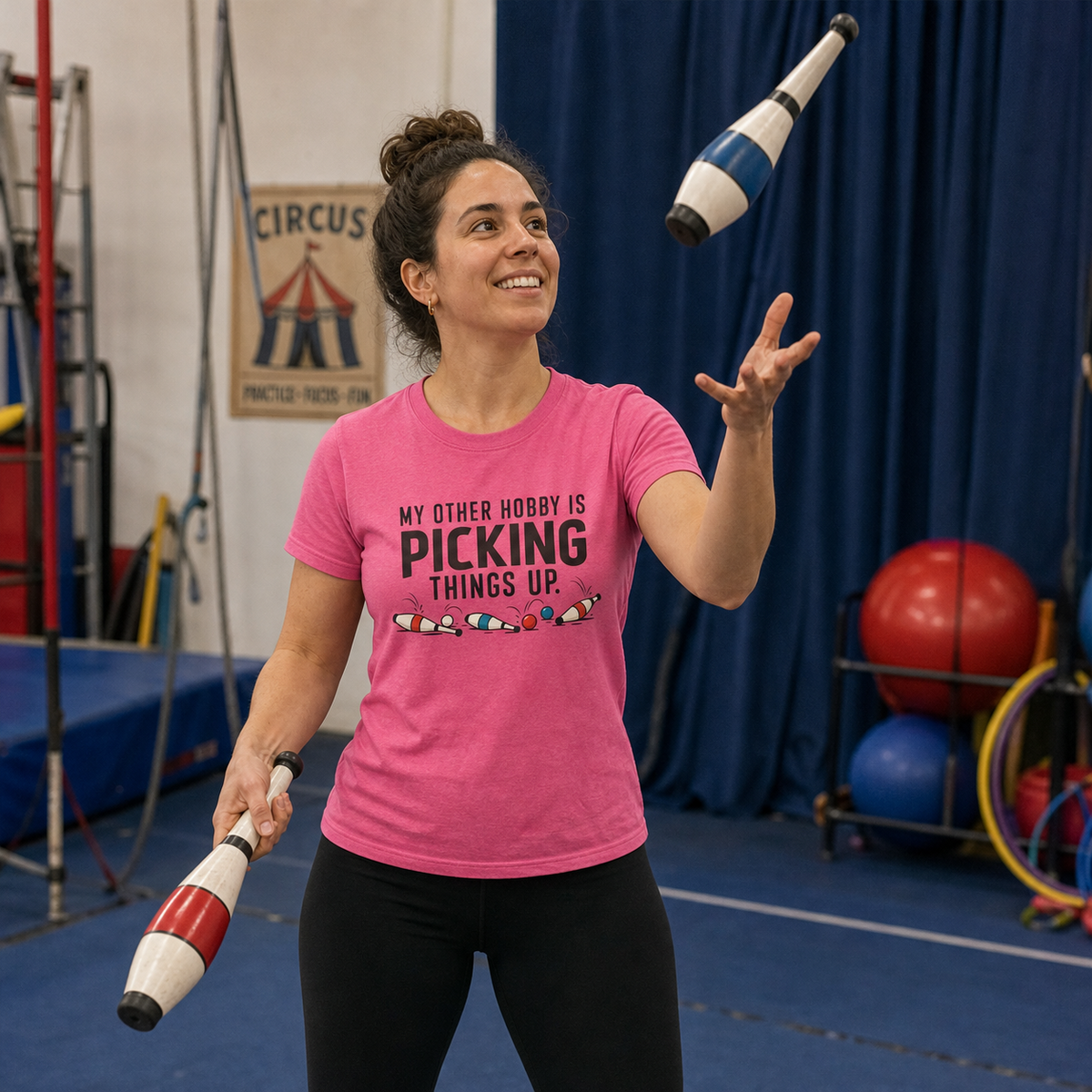 My Other Hobby is Picking Things Up Juggling Shirt