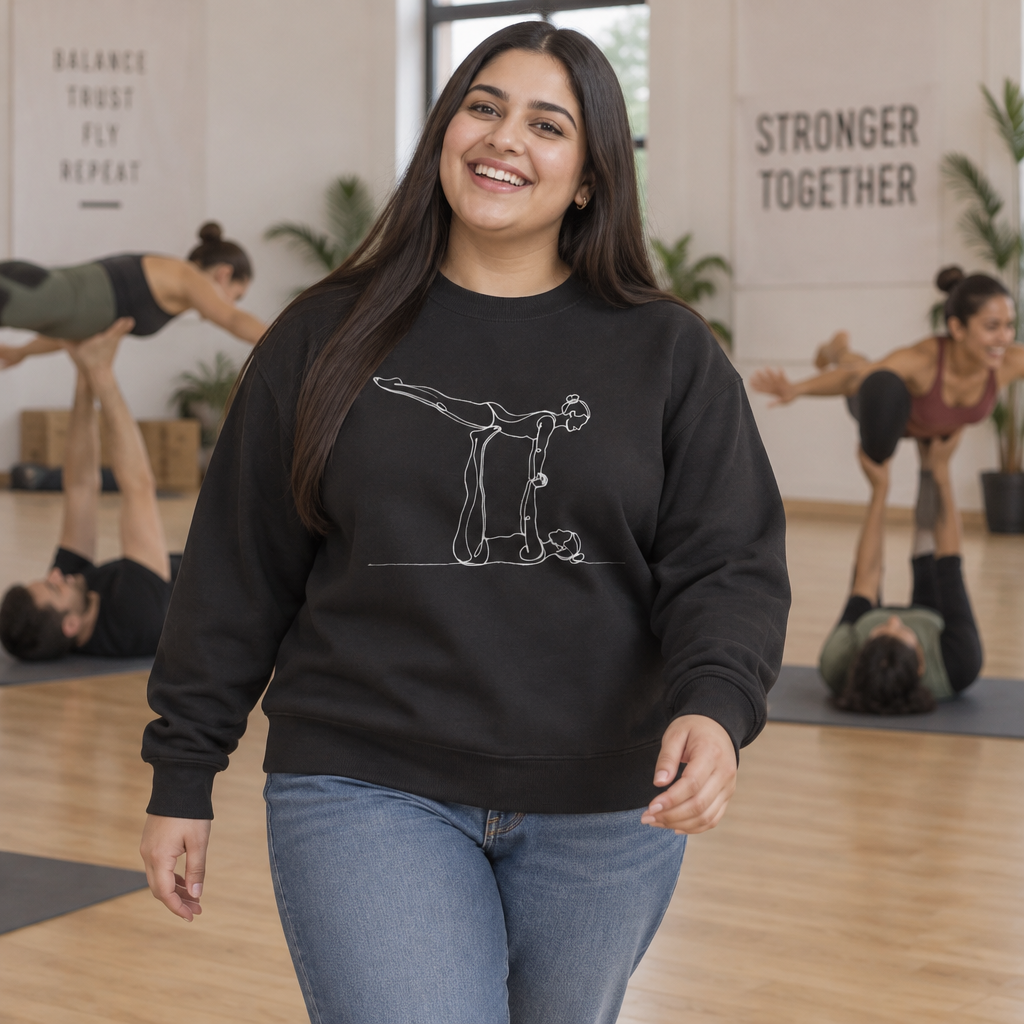 Risley Line Art | Female Base & Female Flyer Crewneck Sweatshirt