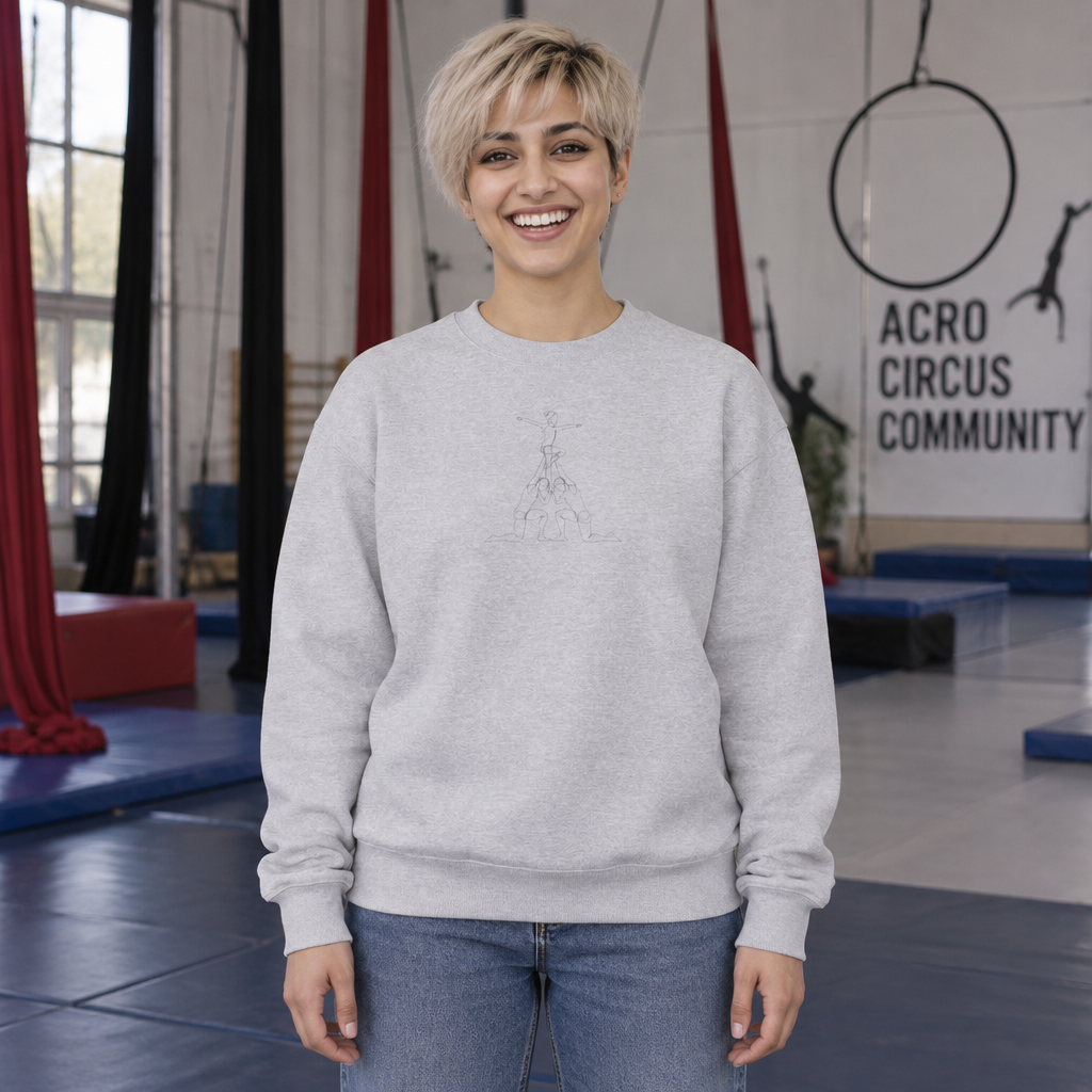 Line Art Pyramid Acro Crewneck Sweatshirt