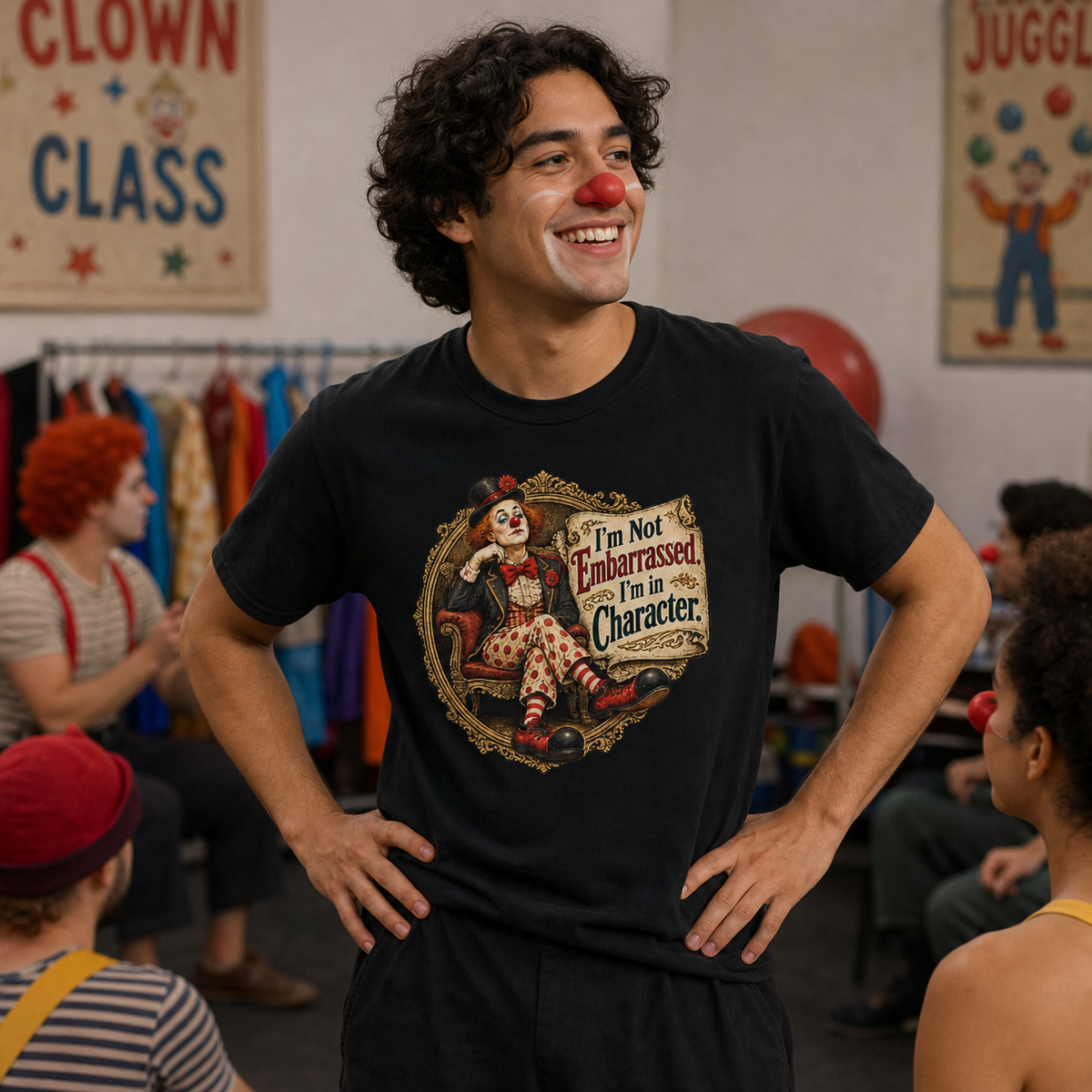 I'm Not Embarrassed. I'm in Character. Clowning T-Shirt
