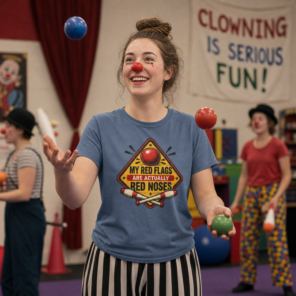 My Red Flags Are Actually Red Noses Clown T-Shirt