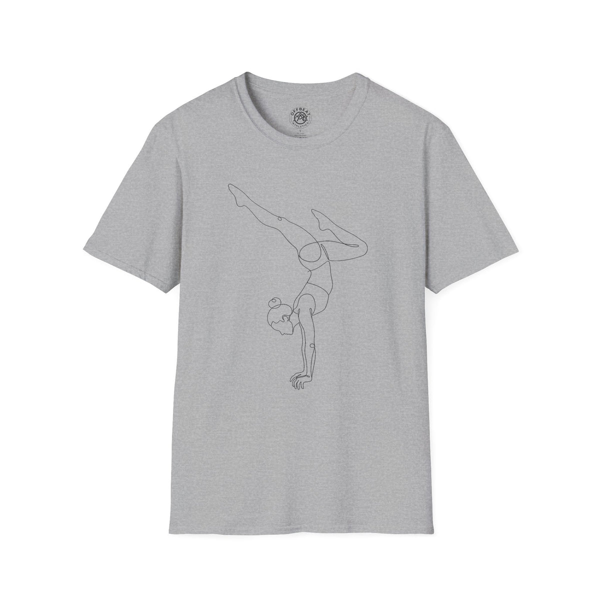 Line Art Handbalancing Feminine Figure T-Shirt