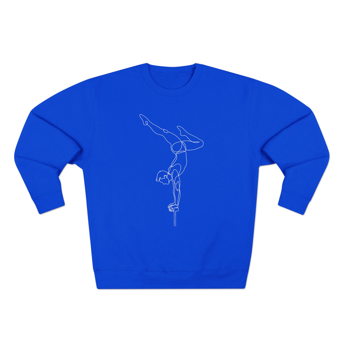 Line Art Handbalancer Masculine Figure Crewneck Sweatshirt