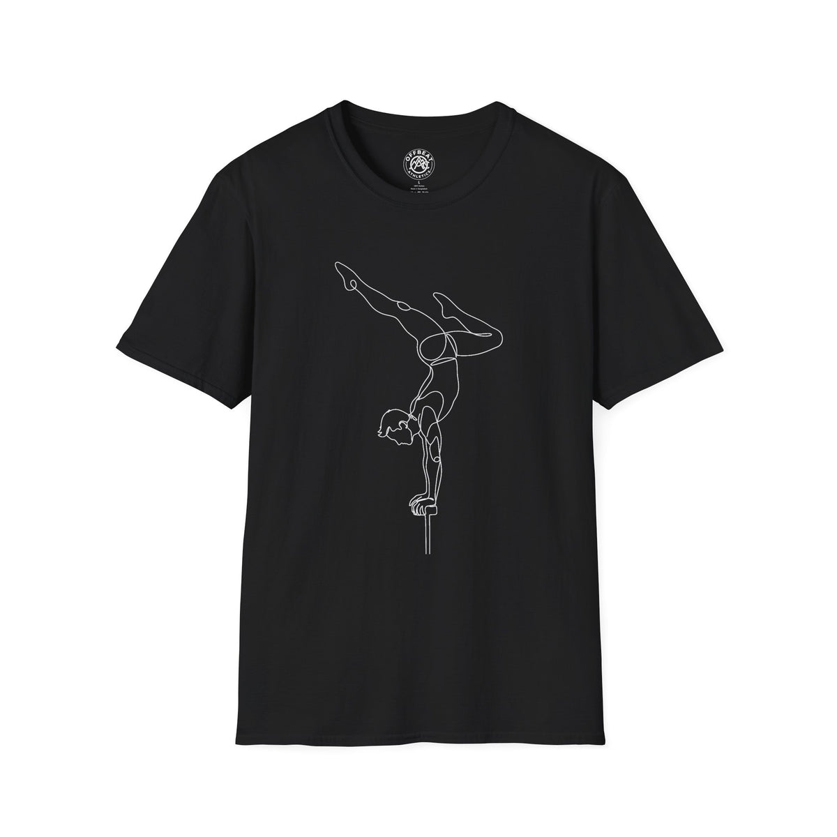 Line Art Handbalancing Masculine Figure T-Shirt