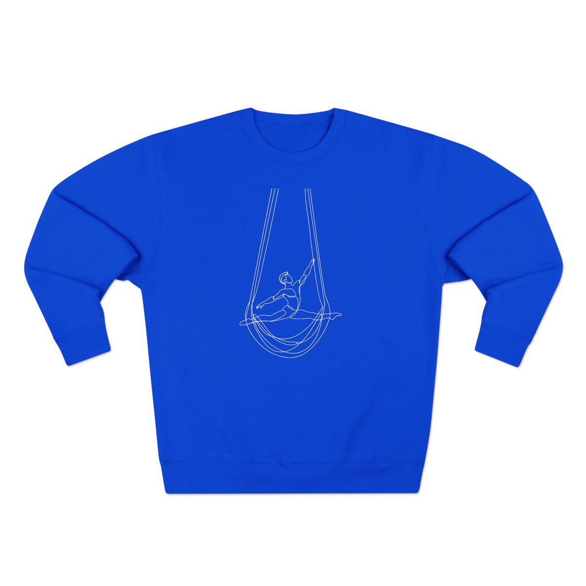 Line Art Aerial Hammock Masculine Figure Crewneck Sweatshirt