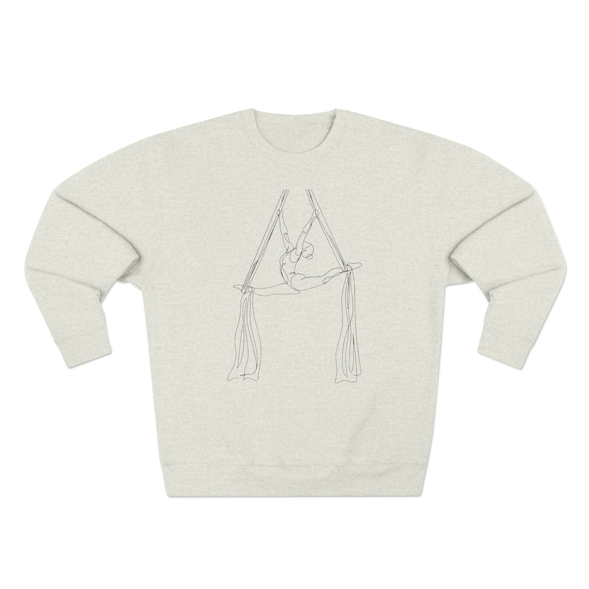 Line Art Aerial Silks Feminine Figure Crewneck Sweatshirt