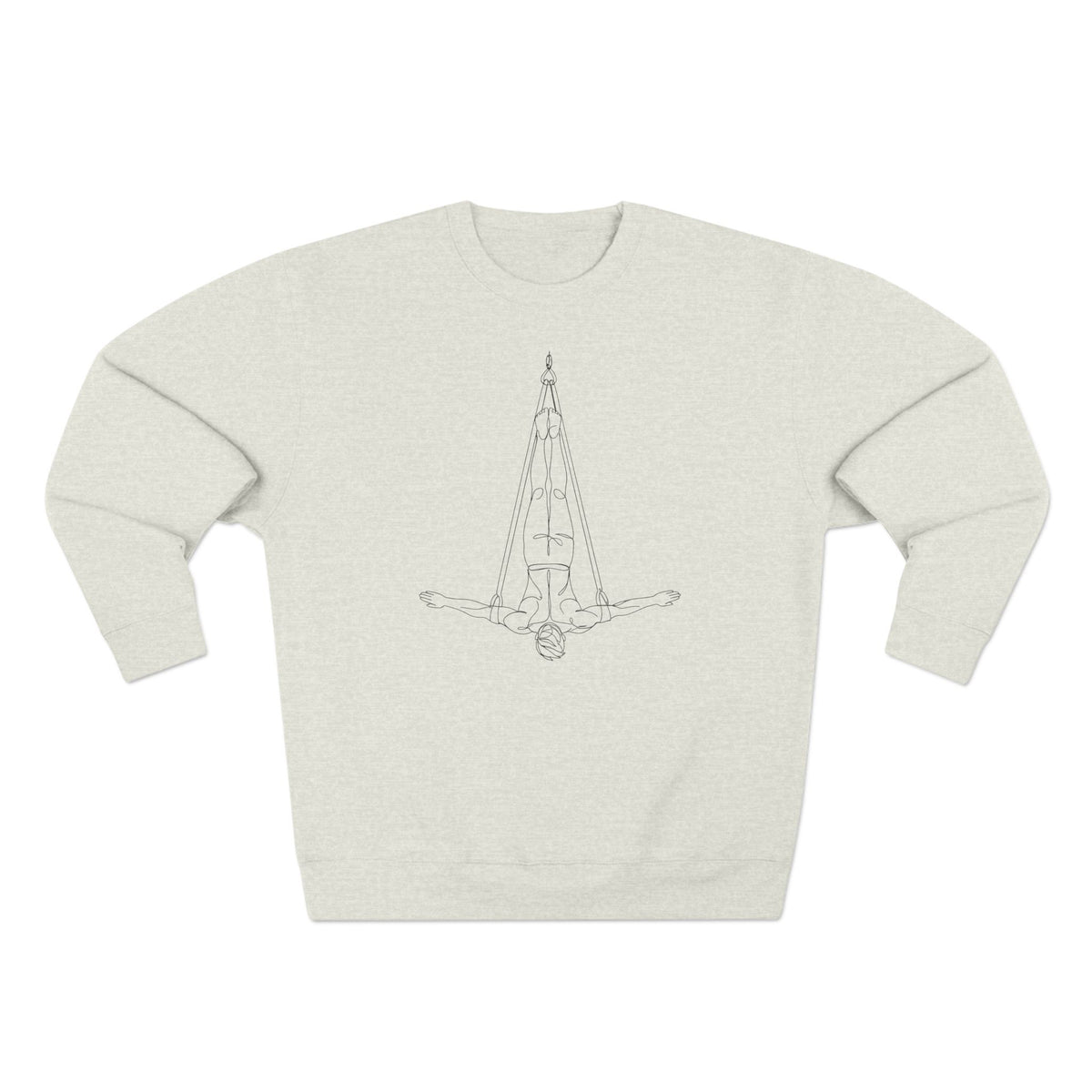 Line Art Aerial Straps Masculine Figure Crewneck Sweatshirt