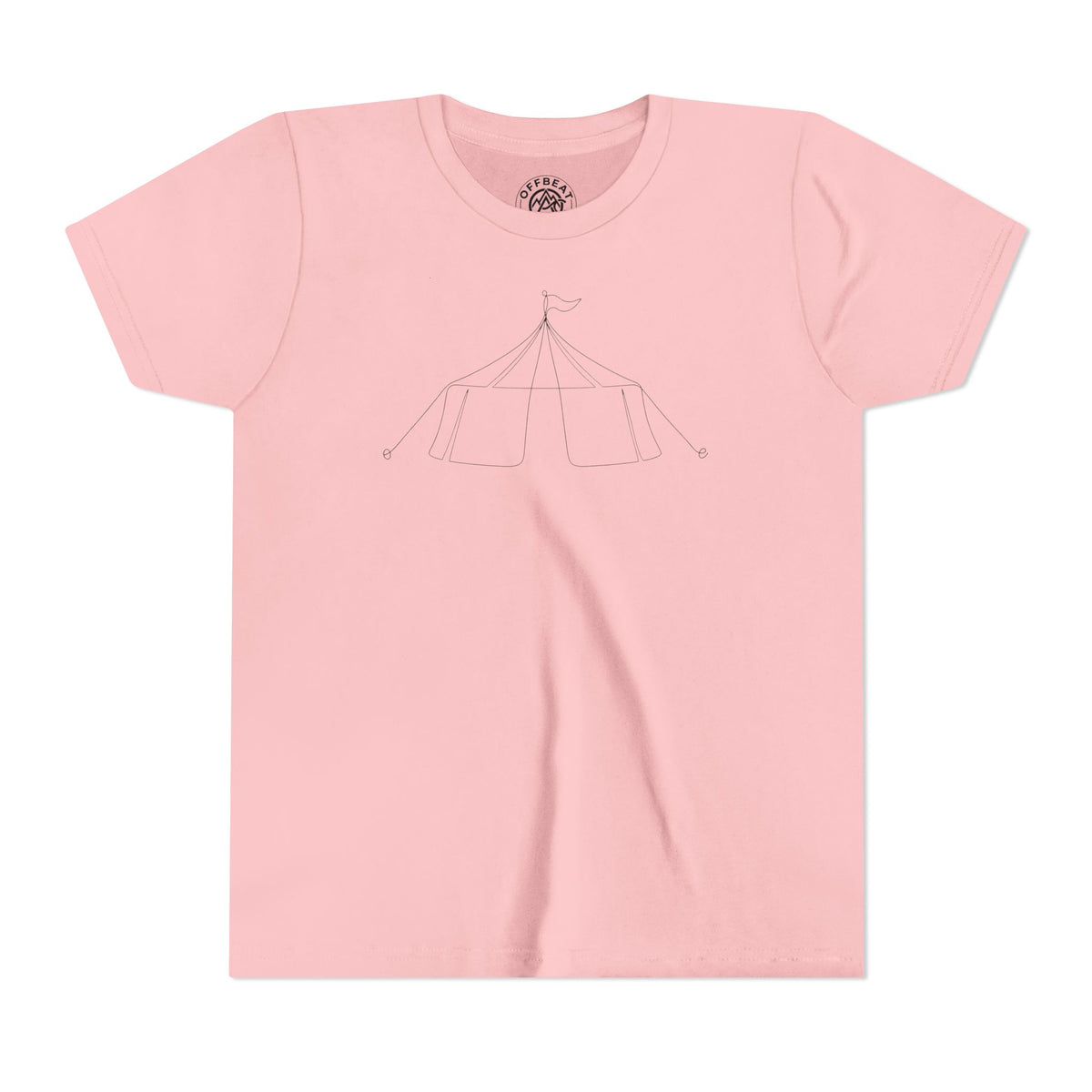 Youth Tee — Minimalist Circus Tent Graphic Kids Shirt
