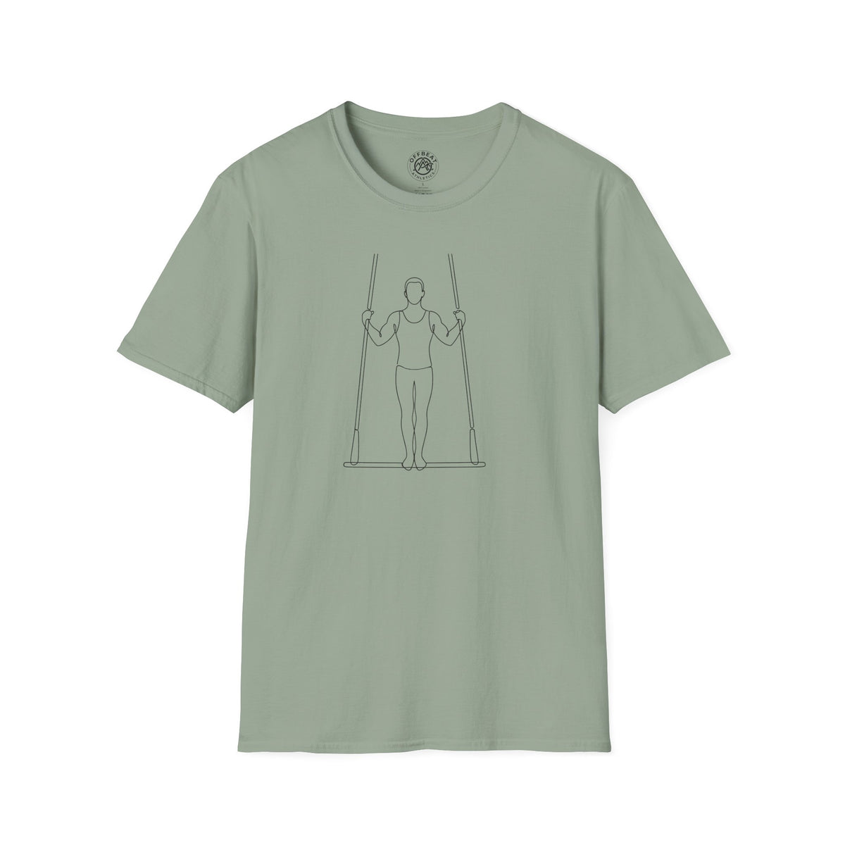 Line Art Trapeze Masculine Figure T-Shirt