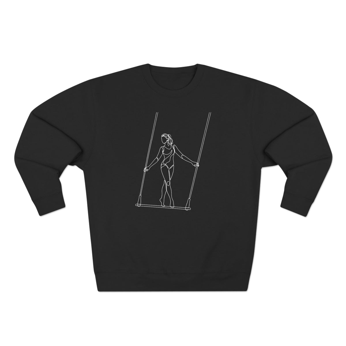 Line Art Trapezed Female Figure Crewneck Sweatshirt