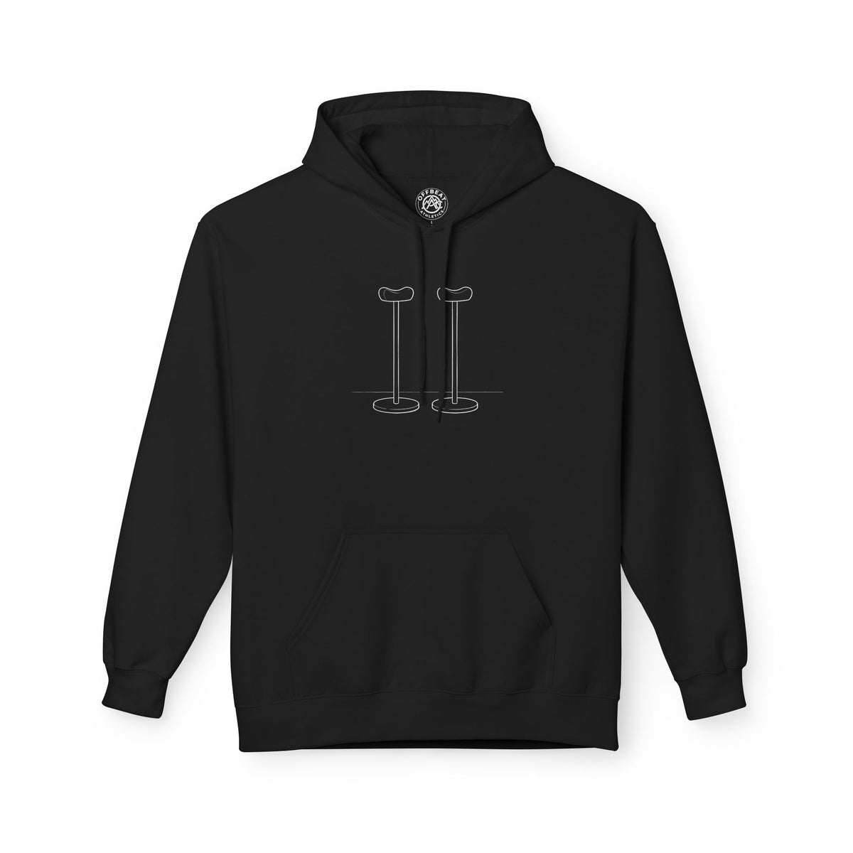 Minimalist Handbalancing Canes Fleece Hoodie