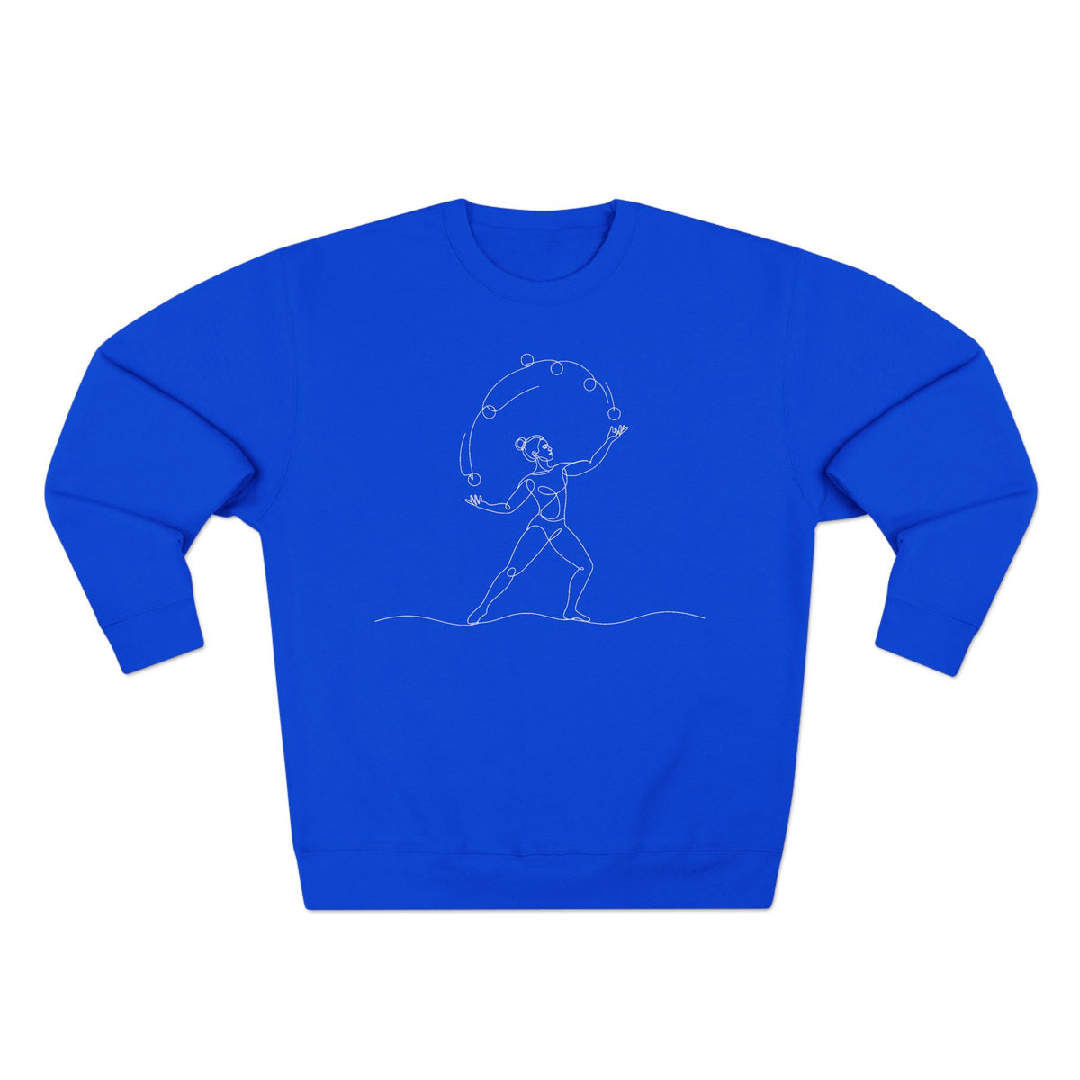 Line Art Female Juggler Crewneck Sweatshirt