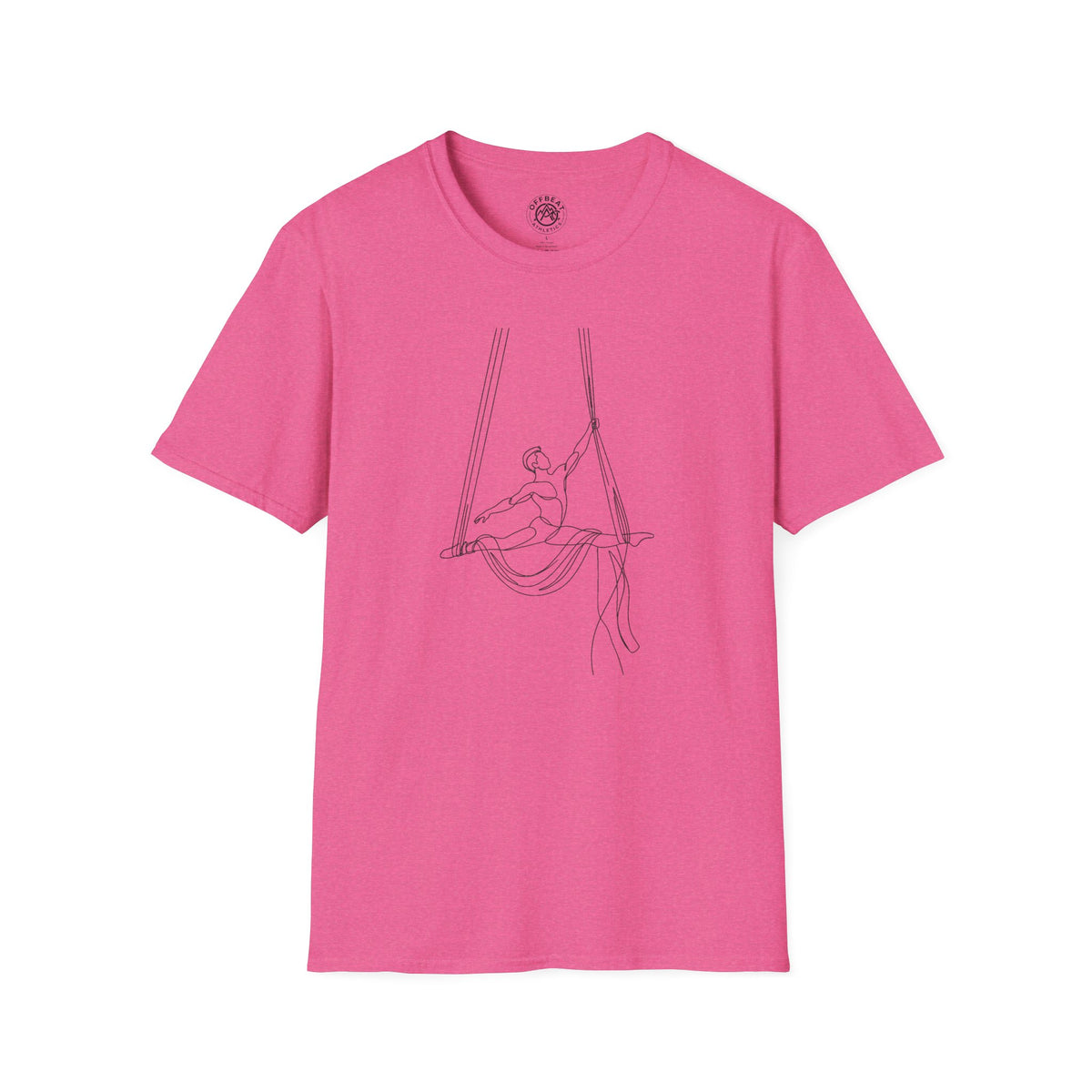 Line Art Aerial Silks Masculine Figure T-Shirt