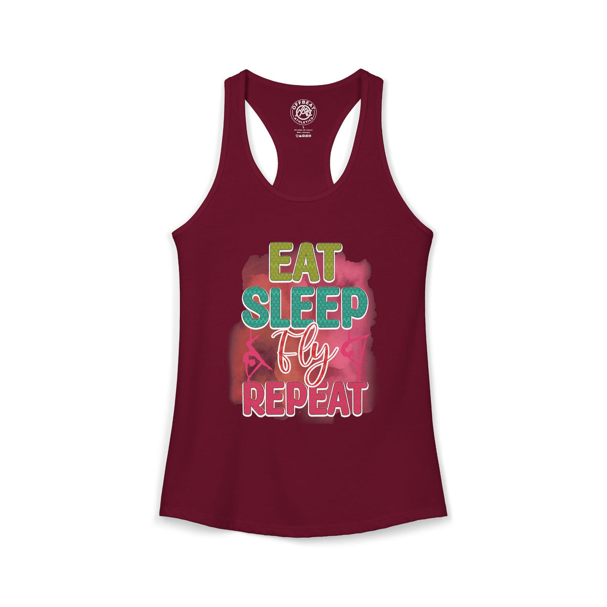 Women's Eat. Sleep. Fly. Repeat. Racerback Tank