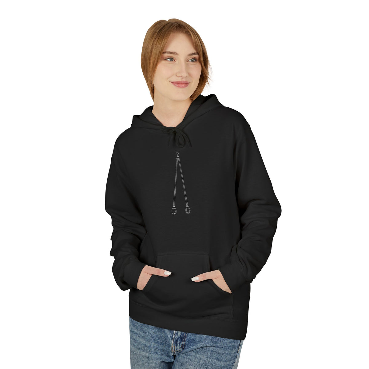 Minimalist Aerial Straps Fleece Hoodie