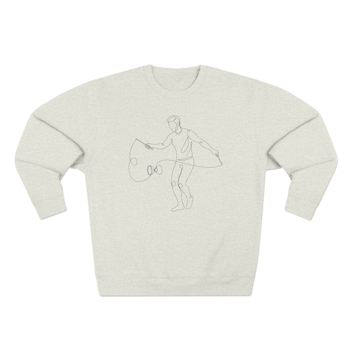 Line Art Diabolo Figure Crewneck Sweatshirt