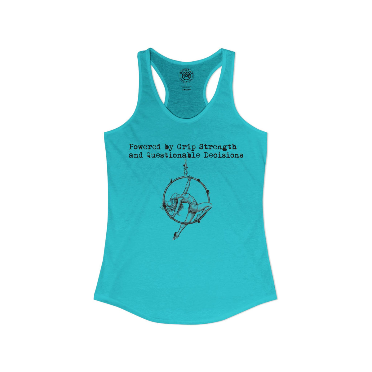 Aerial Lyra Racerback Tank Top - Powered by Grip Strength Graphic Tee